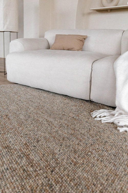 Interieur05 Rond Wollen Vloerkleed Grijs/bruin gemeleerd Vik - 240 x 240 cm - vtwonen shop