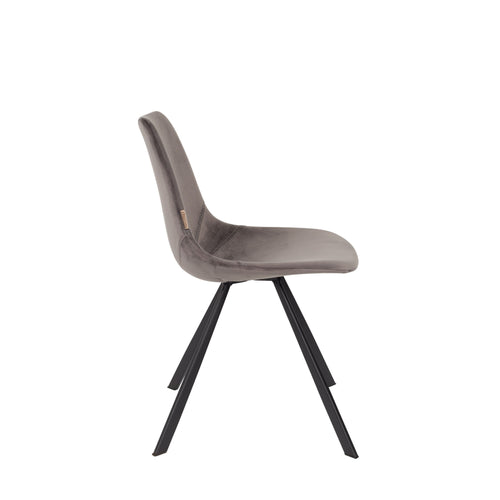 Dutchbone Franky Eetkamerstoelen Grijs - Set van 2