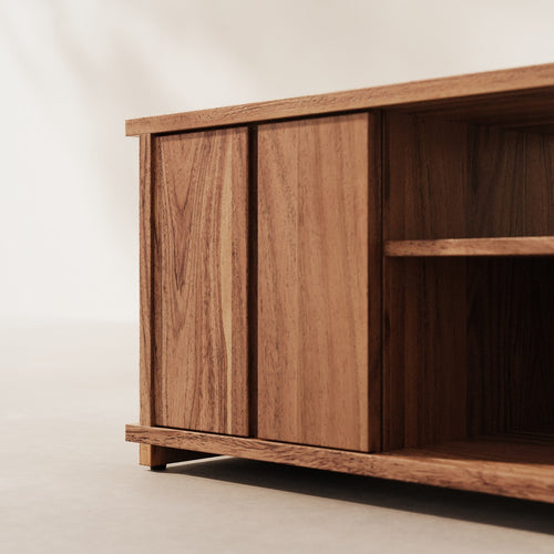 Tikamoon Acaciahouten TV-meubel 120 cm - Bruin