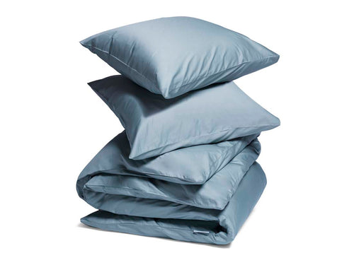 Yumeko dekbedovertrek katoen satijn faded blue 260x220 + 2/60x70 - vtwonen shop