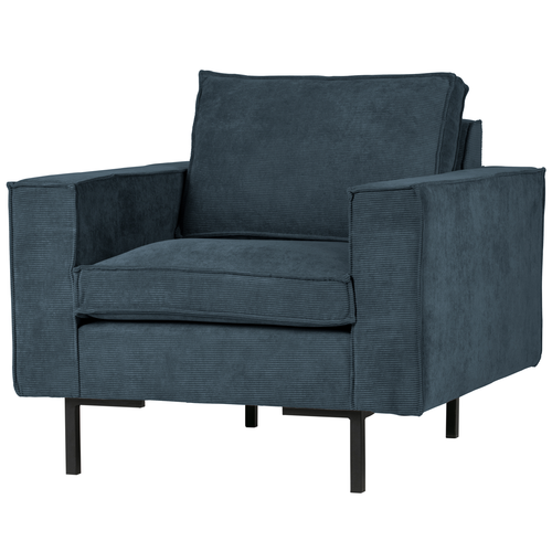 WOOOD fauteuil Arwin- Staalblauw - vtwonen shop