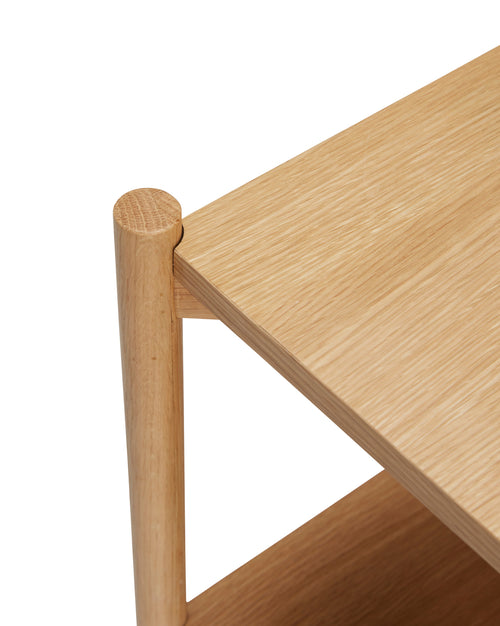 Hübsch bijzettafel Solution - mdf/okernfineer/eikenhout - 43x38xh91cm