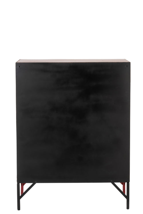 J-Line kast 9 Laden - metaal - rood - vtwonen shop