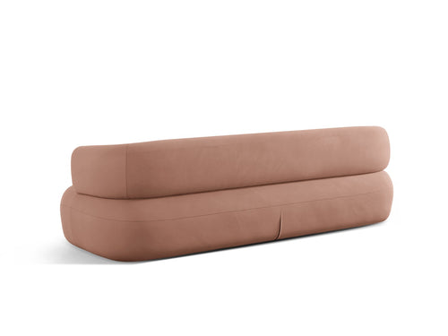 Micadoni Bank Jenny 4-zits, flueel terracotta - 90x226x73cm