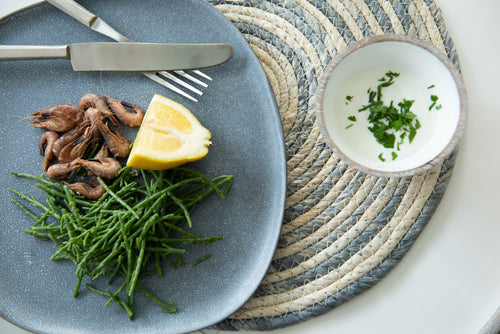 J-Line bord Louise - keramiek - grijs - medium - 6 stuks - vtwonen shop