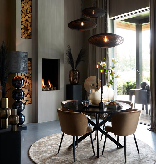 Light & Living hanglamp BAHOTO - Ø51x20cm - zwart - vtwonen shop