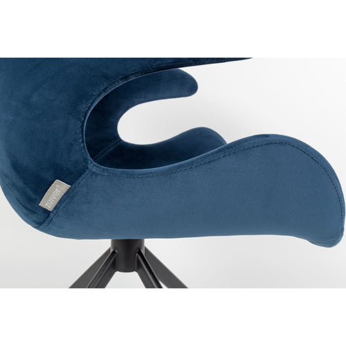 Zuiver Mia Eetkamerstoelen armleuning Blauw  - Set van 2