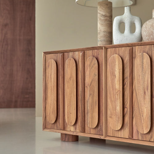 Tikamoon Tv-meubel van massief acacia 145 cm - Naturel - vtwonen shop