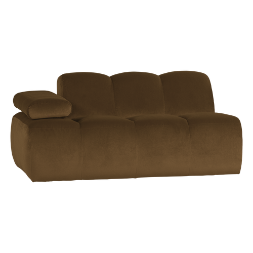 WOOOD 1,5-zits bank arm links Mojo - Velvet - Honinggeel - 74x164x97