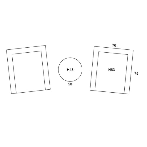 4 Seasons loungeset Capalbio bruin - bijzettafel lucas Ø50 cm 3-delig - vtwonen shop