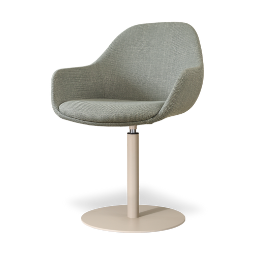 Nolon Niva-Mae tulp eetkamerstoel saliegroen - beige onderstel