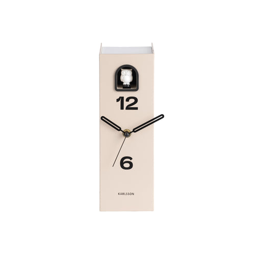 Karlsson tafelklok Book Owl - grijs - 17.4x9.5x25cm