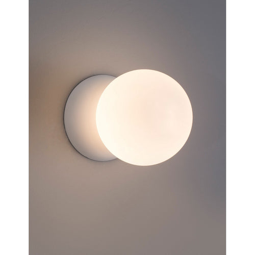 Merano Inuvik Wandlamp Wit Gips, Opaalglas LED G9