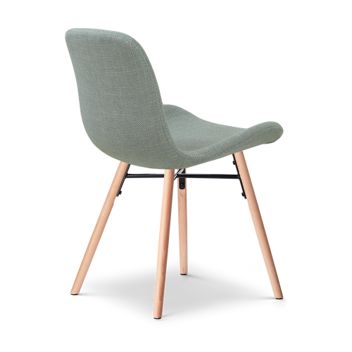 Nolon Nena-Fé eetkamerstoel saliegroen - houten onderstel
