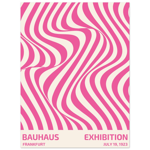 Artfulprints  Bauhaus - Exhibition Frankfurt pink   poster 30x40 cm - vtwonen shop