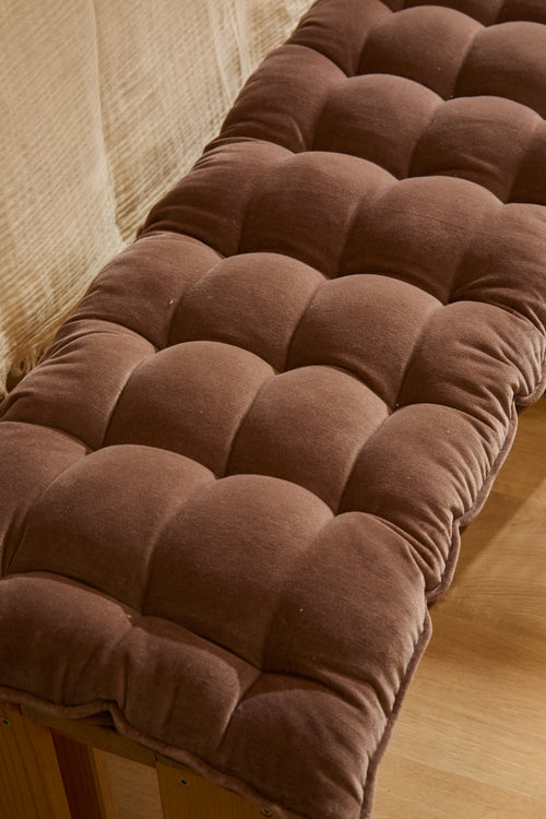 Calma House Bankkussen Velour - Bruin - 40x120x4