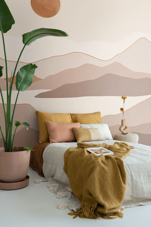 ESTAhome fotobehang woestijn landschap bruin en terracotta - 250 x 279 cm - 159475