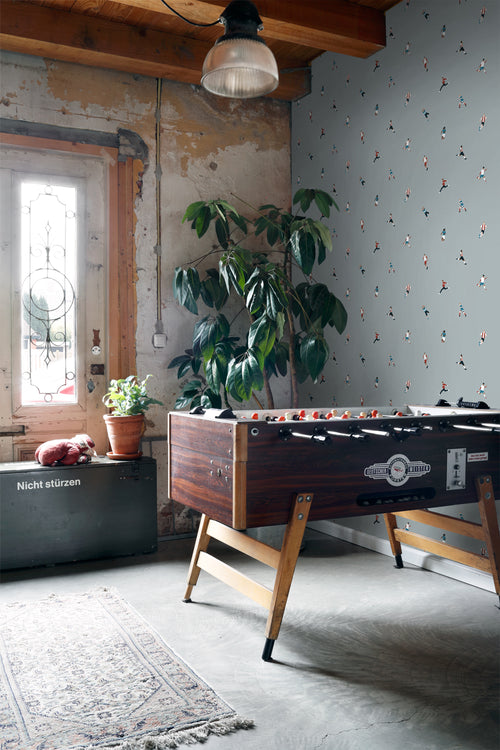 ESTAhome behang voetbalspelers lichtblauw - 50 x 900 cm - 131280 - vtwonen shop