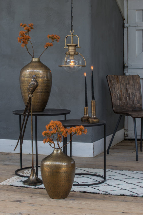 Light & Living bijzettafel TALCA - Ø49x50.5cm - zwart - Set van 2