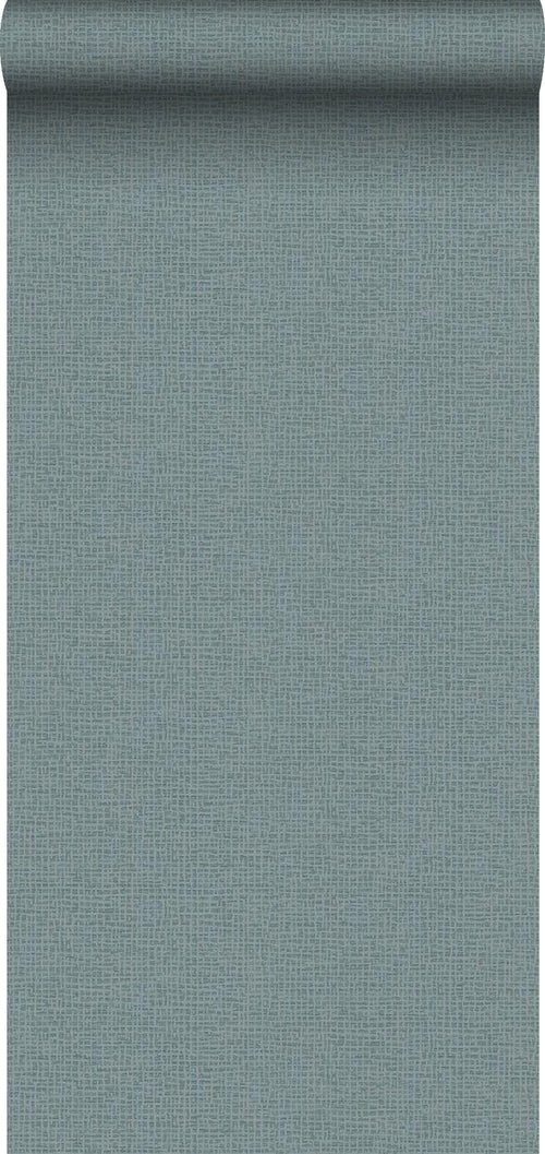 Borastapeter behang linnenstructuur vergrijsd blauw - 53 cm x 10.05 m - 660030