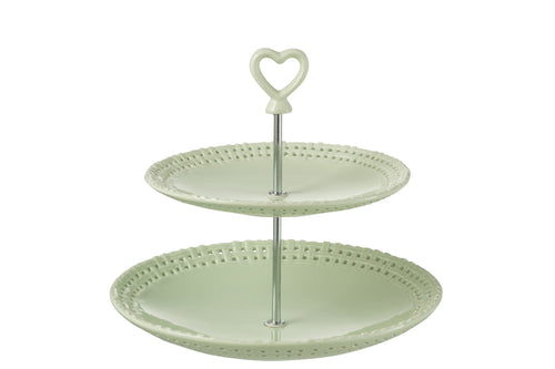 J-Line bord 2 Lagen - keramiek - groen - vtwonen shop