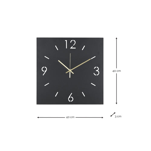 Spinder Design klok Time 40 X 40 - Zwart - vtwonen shop