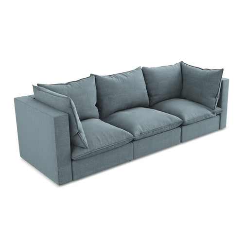 LaMiaSofa 3-zits bank Ravenna - bouclé - jeans - 255x90x77