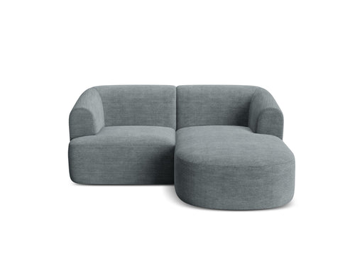 Cosmopolitan Design Modulaire hoekbank rechts Campi 3-zits, ribfluwelen donkergrijs - 156x180x70cm