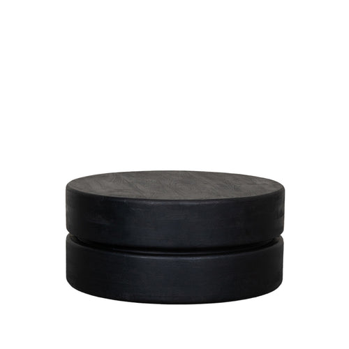 LABEL51 Salontafel Milly - Zwart Mangohout - 70x70x31cm - vtwonen shop