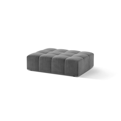 Cosmopolitan Design - Poef Chicago flueel lichtgrijs - 84x102x42cm