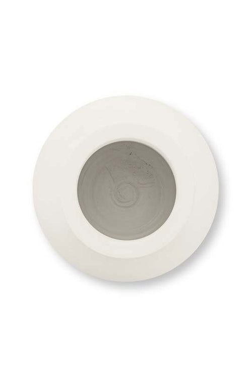 vtwonen Vaas - Terracotta - Wit - 28x28cm