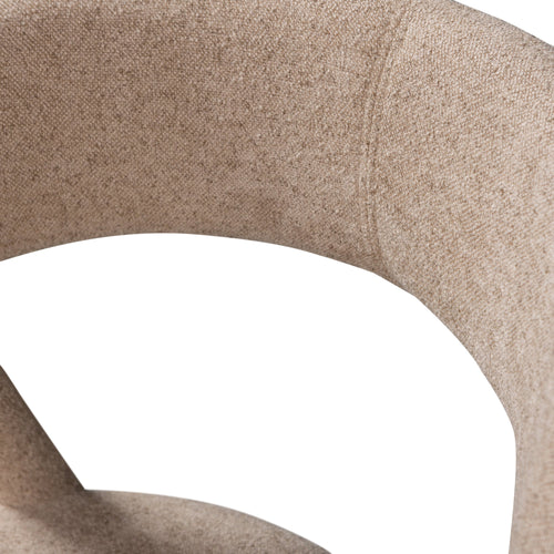 WOOOD eetkamerstoelen Noble - Polyester - Zand - Set van 2 - vtwonen shop