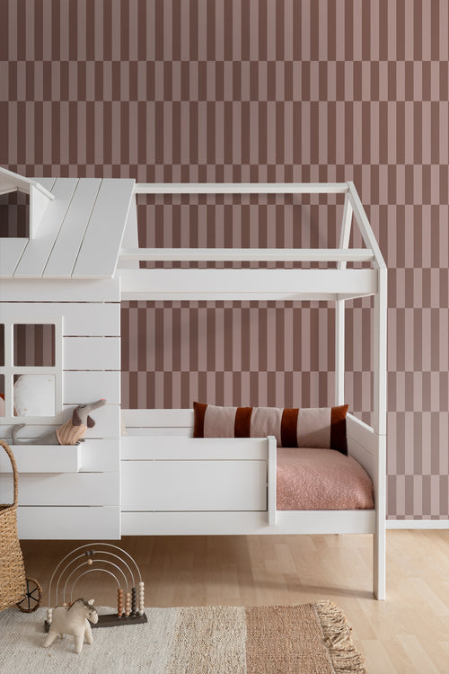 ESTAhome behang strepen bruin - 53 cm x 10.05 m - 131215 - vtwonen shop