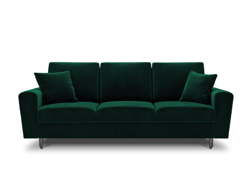 Cosmopolitan Design Slaapbank met opbergdoos Kyoto 3-zits, flueel, flessengroen - 100x235x88cm