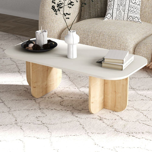 Calicosy - BECAJ Rechthoekige salontafel - Eiken - 60x120x41,4 cm