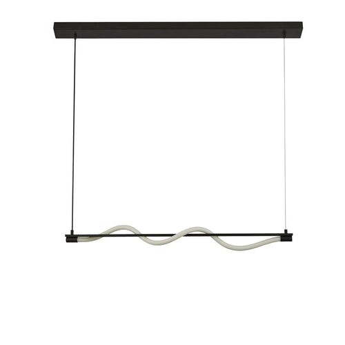 Searchlight Serpent 1 licht-LED die kan worden omgebouwd tot half verzonken pendel, zwart, acryl 2700K