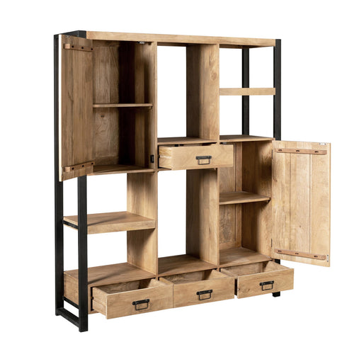 Starfurn Vakkenkast Britt - Naturel Hout - 150x40x180cm