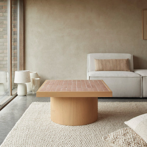 Tikamoon Salontafel in mindihout en keramiek - Naturel - vtwonen shop