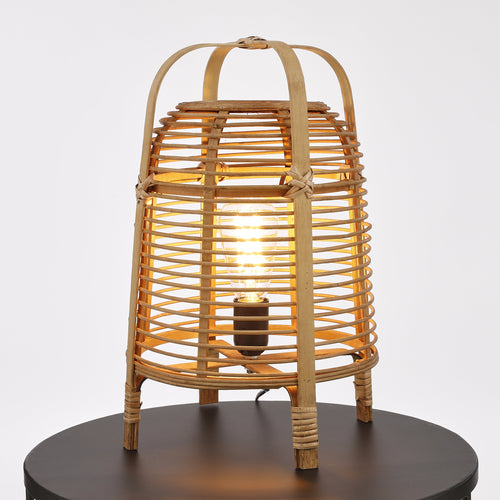 Mica Decorations Page Tafellamp - H41 x Ø27 cm - Bamboe - Lichtbruin - vtwonen shop