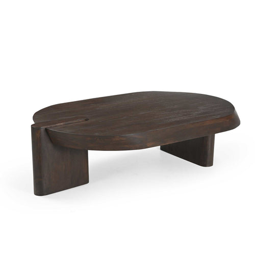 Starfurn Salontafel Rava - Rond Bruin Hout - 125x70x33cm