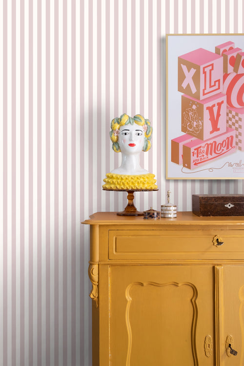 ESTAhome behang strepen lichtpaars en wit - 50 x 900 cm - 130952 - vtwonen shop