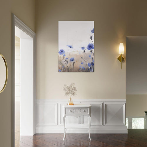 Artfulprints Poster met Lijst Flower aquarel 3   - 70x100 cm - Blauw