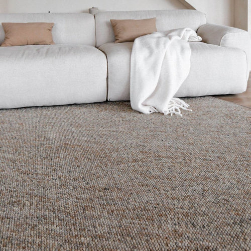 Interieur05 Rond Wollen Vloerkleed Grijs/bruin gemeleerd Vik - 240 x 240 cm - vtwonen shop