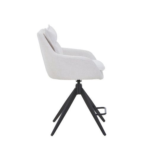 DÉJA Living Barkruk Manon - Beige - Draaibaar - 65cm - Set van 2