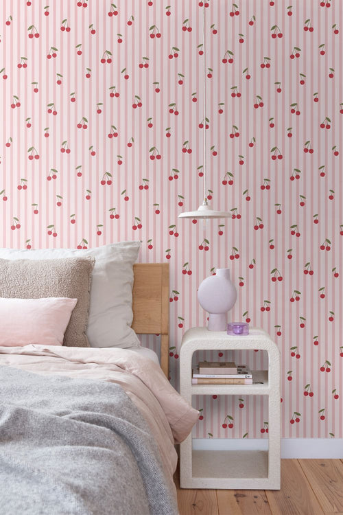 ESTAhome behang kersen roze - 50 x 900 cm - 131653