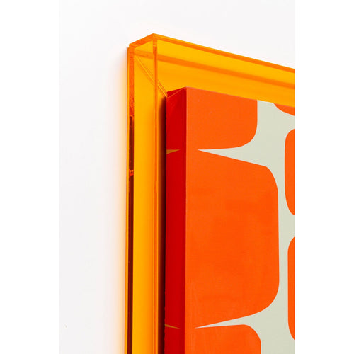 Kare Design Schilderij Square Chain oranje 80x80cm