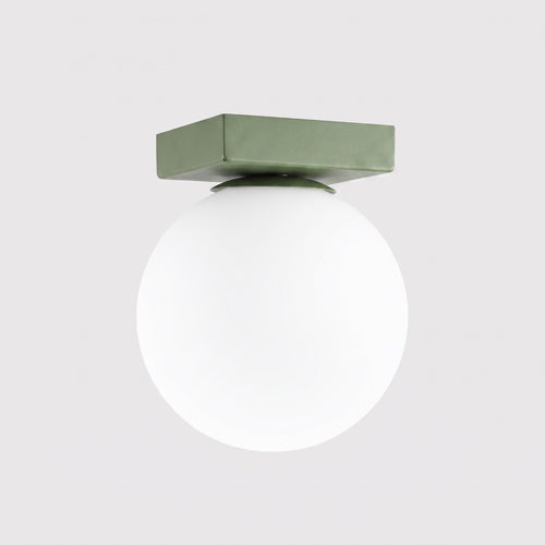 Sollux Lighting Plafondlamp YOLI 1 olijfgroen - 12x12x14,5cm