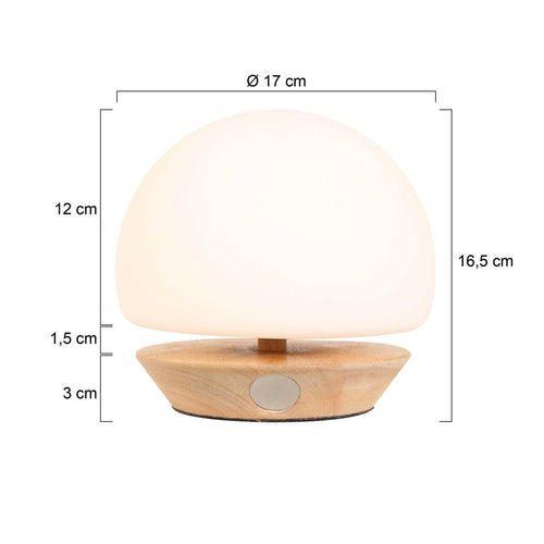 Steinhauer tafellamp ancilla - 1 lichts - 16.5x 16.5 cm - beuken