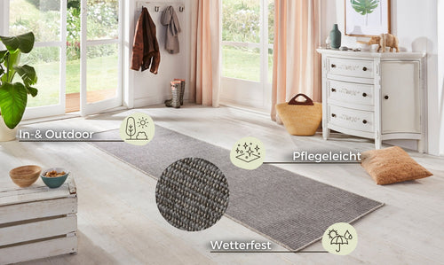 Flatwoven Runner for In & Outdoor Sisal-Look 80x450 cm - vtwonen shop