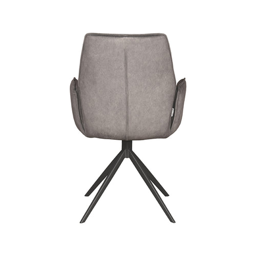LABEL51 Eetkamerstoel Mellow - Antraciet Stof - Draaibaar - vtwonen shop